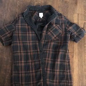 River Island Plush Plaid Button Down